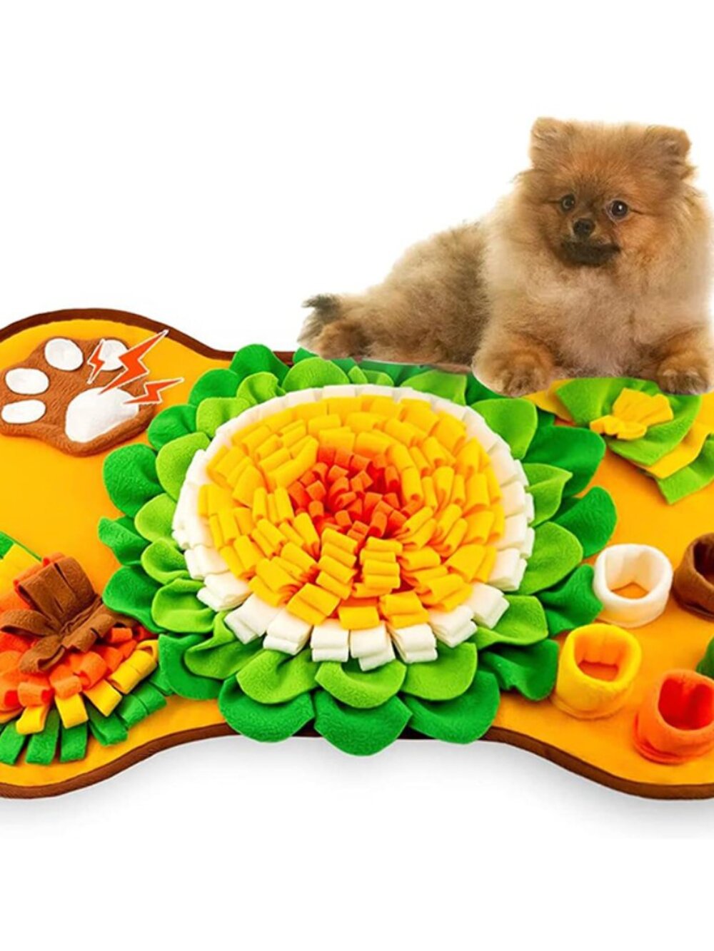 Dog Snuffle Mat Bone-Shaped Slow Feeder (1 Pack)